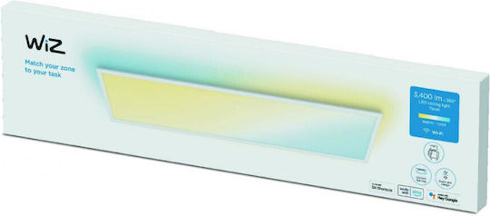 WiZ Lumină Paralelogram Panou LED Putere 36W cu Alb Cald Lumini 120x30cm.