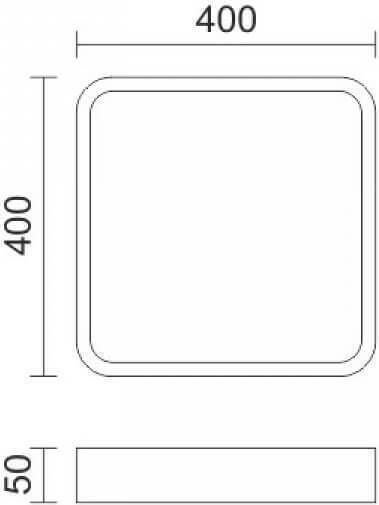 Spot Light Τετράγωνο Εξωτερικό LED Panel 24W με Θερμό Λευκό Φως 3000K 40x40εκ.