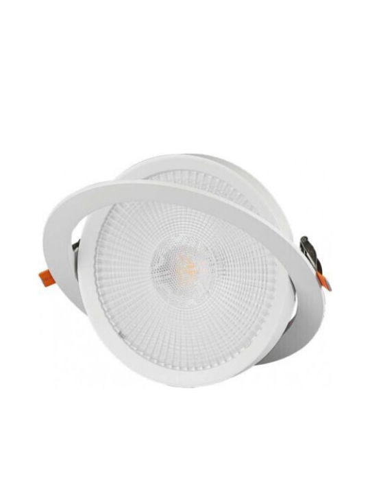 V-TAC Panou LED Rotund Încastrat 30W cu Lumină Alb Natural 4000K 22.5cm