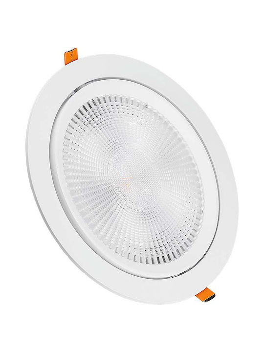 V-TAC Panou LED Rotund Încastrat 30W cu Lumină Alb Natural 4000K 22.5cm