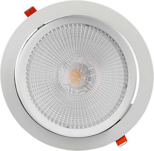V-TAC Rundes Vertieftes LED-Panel 30W mit Natürliches Weiß Licht 4000K 22,5cm