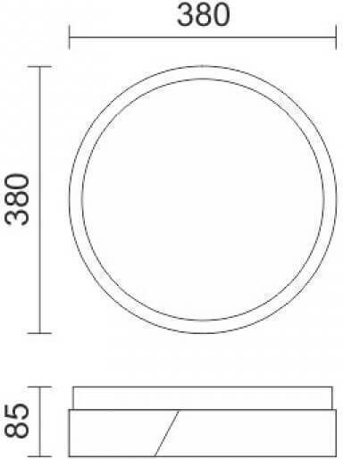 Spot Light Rund Draußen LED Panel 24W mit Warmes Weiß Licht 3000K