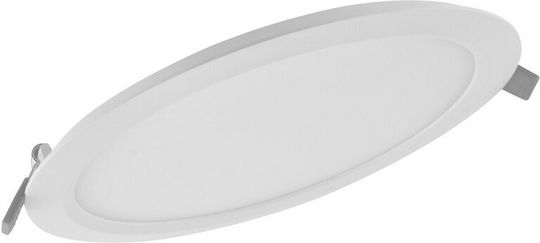 Ledvance Dl Slim Στρογγυλό LED Panel 18W με Θερμό Λευκό Φως 3000K