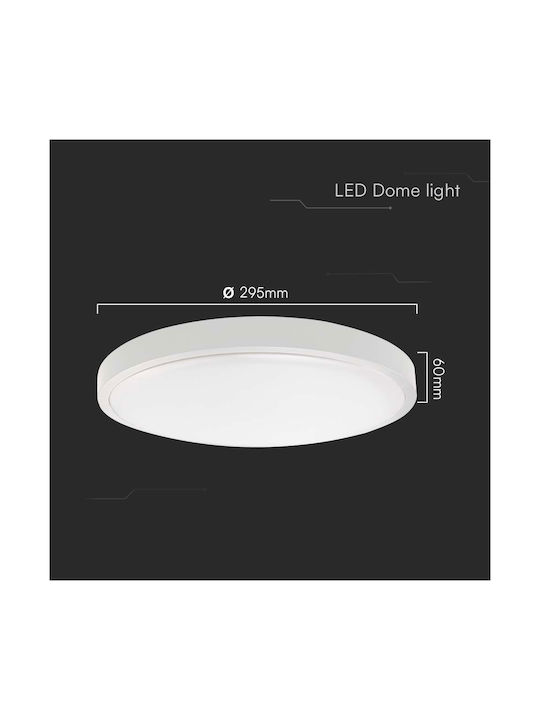 V-TAC Round Outdoor LED Panel 36W with Warm White Light 3000K