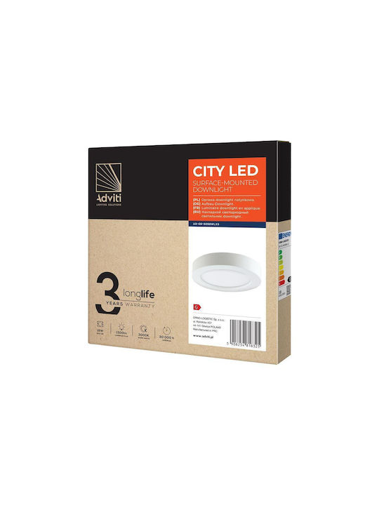 Orno Rotund Panou LED Putere 18W cu Alb Cald Lumini