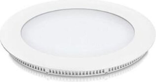Fos me Round Recessed LED Panel 12W with Cool White Light 6500K 17cm
