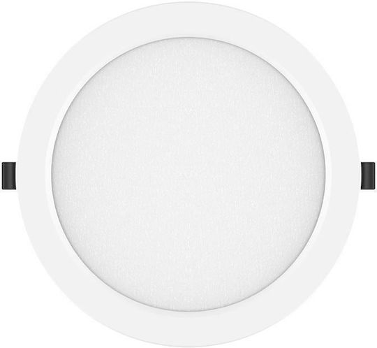 Geyer Στρογγυλό Χωνευτό LED Panel 20W με Θερμό Λευκό Φως 3000K 22.2εκ.