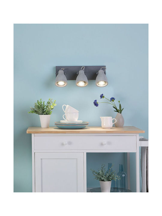 Beliani Dreifach Spot in Gray Farbe