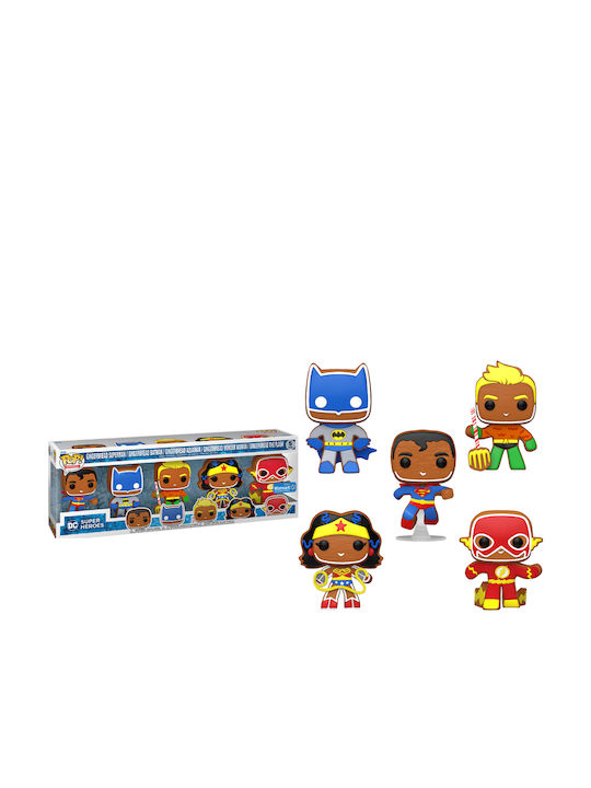 Funko Pop! Heroes: Superman / Batman / Aquaman / Wonder Woman / Flash 5-Pack Gingerbread Special Edition