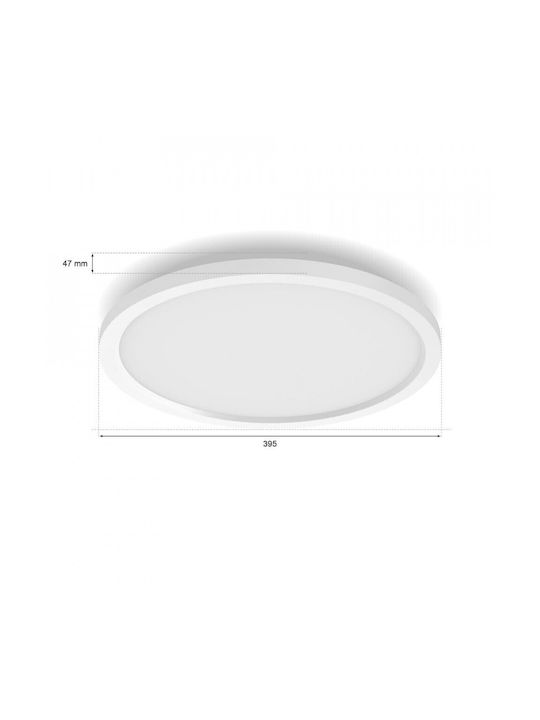 Philips Surimu Στρογγυλό Εξωτερικό LED Panel 40W με Ρυθμιζόμενο Λευκό Φως