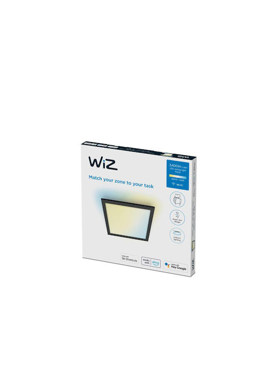 WiZ Pătrat Panou LED Putere 36W cu Bianco reglabil Lumini 60x60cm.