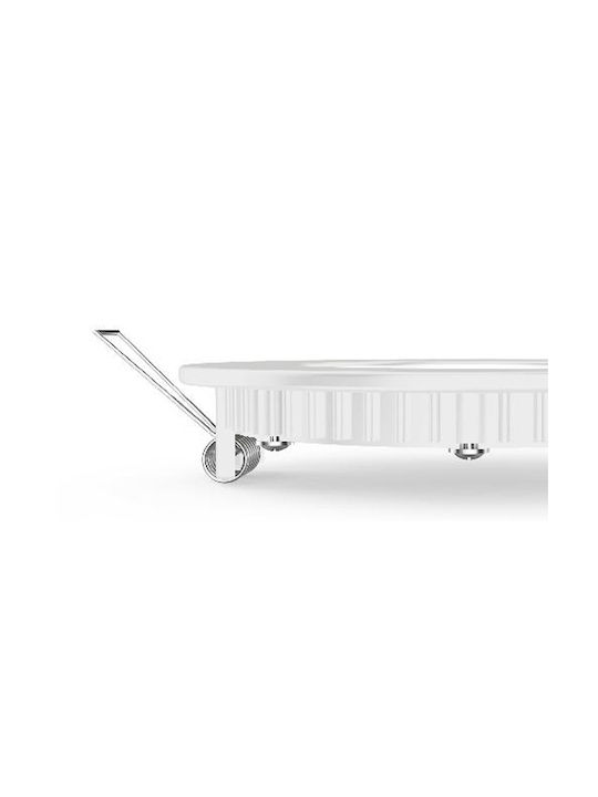 Aca Rotund Metalic Spot Încorporat cu LED Integrat și Lumină Alb Rece Alb 22x22cm. 1buc