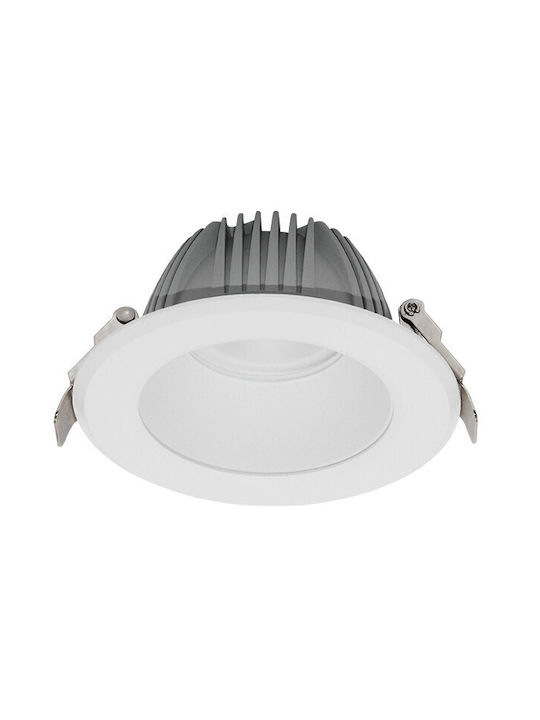 Elmark Rund Metallisch Einbau Spot mit integriertem LED und Natürliches Weißes Licht Weiß 16x16cm. 1Stück Elmark Rund Metallisch Einbau Spot mit integriertem LED und Natürliches Weißes Licht Weiß 16x16cm. 1Stück