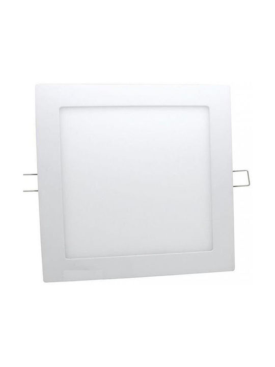 Aca Rechteckig Metallisch Einbau Spot mit integriertem LED und Natürliches Weißes Licht Weiß 22.3x22.3cm. 1Stück