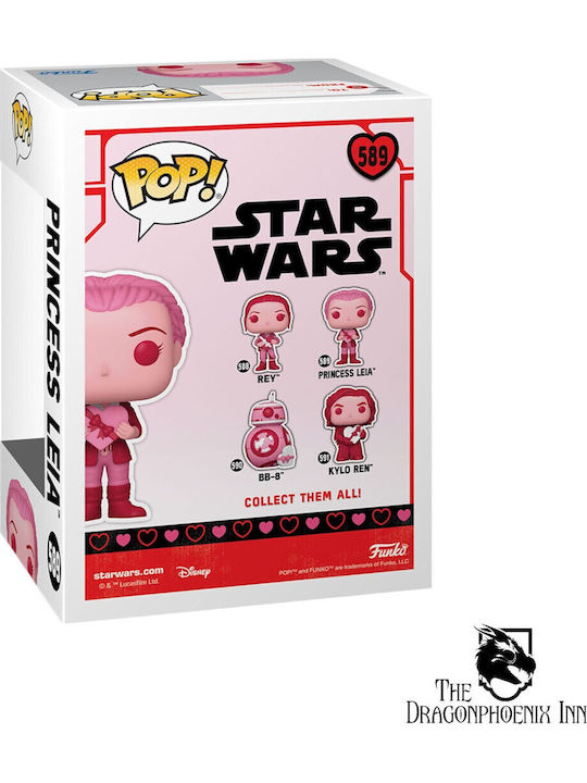 Funko Pop! Filme: Disney - Valentines S3 Princess Leia 589 Wackelkopf
