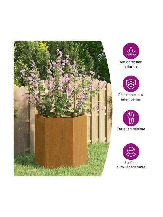 vidaXL Planter Box Metal Maro 40x40x45cm.