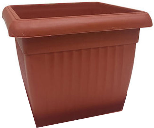 TnS Topf Kunststoff Brown 24x24x20cm.