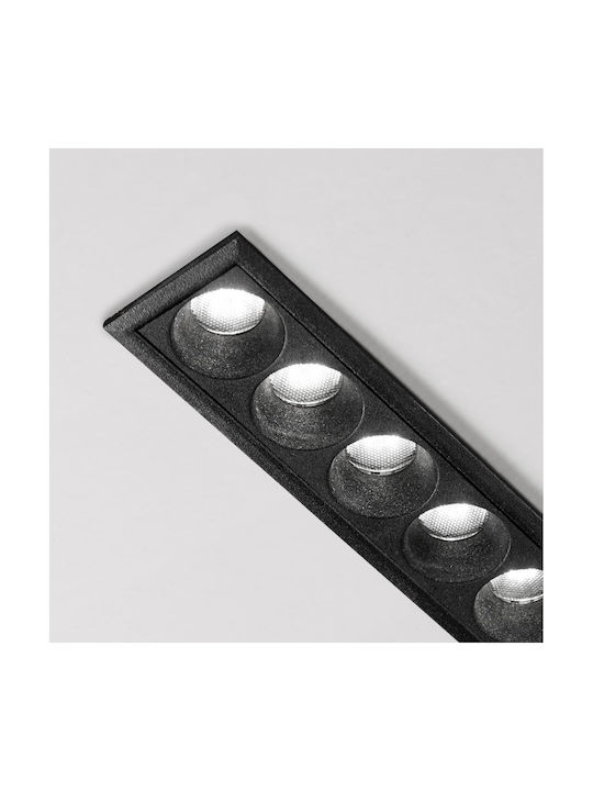 Ideal Lux Lika Fi Slim Παραλληλόγραμμο Μεταλλικό Χωνευτό Σποτ με Ενσωματωμένο LED και Θερμό Λευκό Φως 12.2x4εκ.
