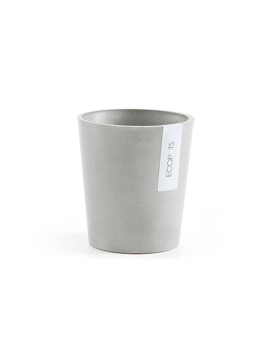 Ecopots Γλάστρα Πλαστική Γκρι 14x14x16εκ.