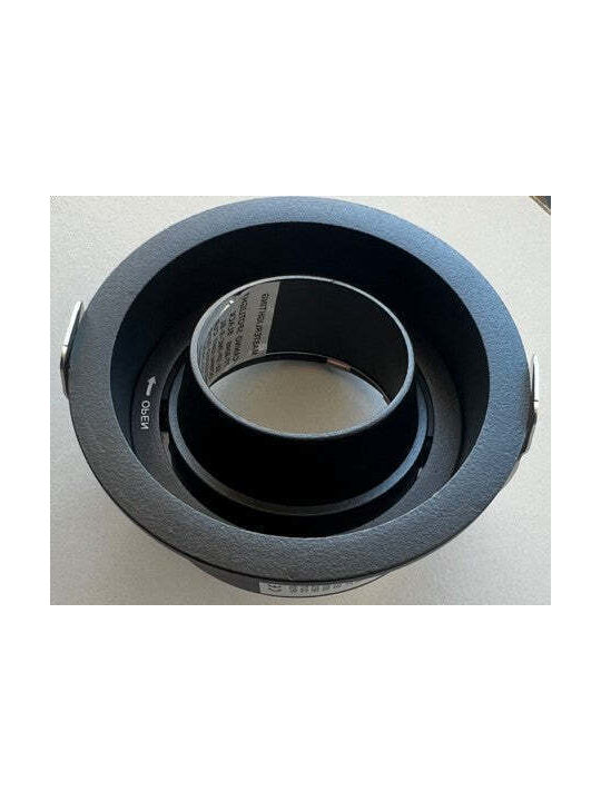 Home Lighting Rectangle Metallic Recessed Spot with Socket GU10 Black 8x5cm. 1pcs