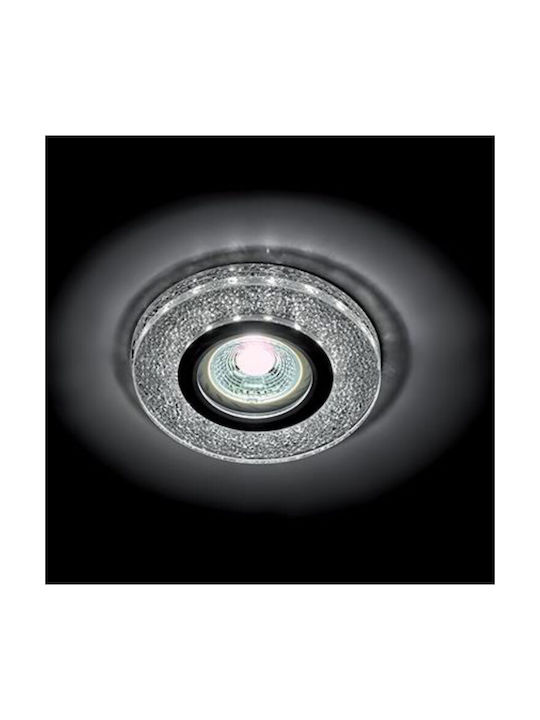 Elmark Кръгла Стъкло Вграден Спот с Патрон Вграден LED MR16 3W Сребрист 9.5x9.5см. 1бр Elmark Кръгла Стъкло Вграден Спот с Патрон Вграден LED MR16 3W Сребрист 9.5x9.5см. 1бр