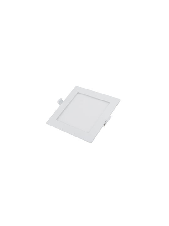 Optonica Квадрат Металик Вграден Спот с Патрон Вграден LED Бял 11.5x11.5см. 1бр