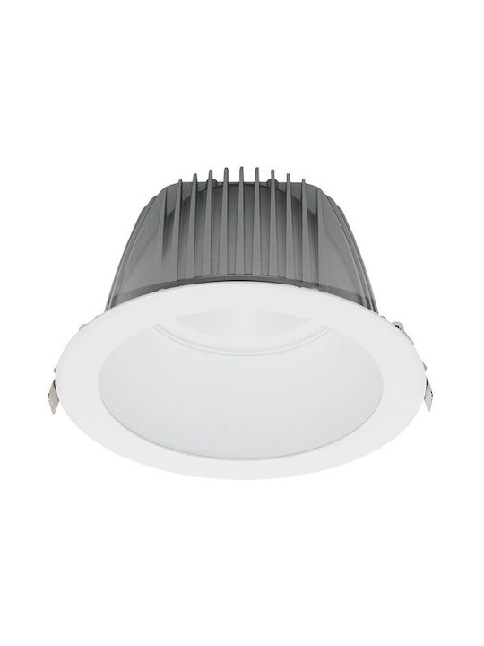 Elmark Rund Metallisch Einbau Spot mit integriertem LED und Natürliches Weißes Licht Weiß 18.5x18.5cm. 1Stück Elmark Rund Metallisch Einbau Spot mit integriertem LED und Natürliches Weißes Licht Weiß 18.5x18.5cm. 1Stück