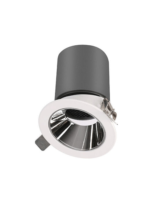 Elmark Rund Metallisch Einbau Spot mit integriertem LED und Natürliches Weißes Licht Weiß 11x11cm. 1Stück Elmark Rund Metallisch Einbau Spot mit integriertem LED und Natürliches Weißes Licht Weiß 11x11cm. 1Stück
