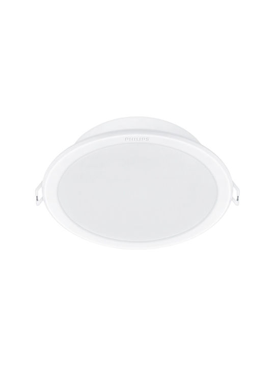 Philips Meson Rotund Metalic Spot Încorporat cu LED Integrat și Lumină Alb Natural Alb 3buc