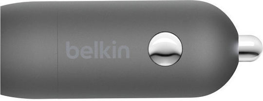 Belkin Зарядно за кола 30W Бързо Зареждане с един Порт: 1xType-C заедно с Кабел Type-C Кафяв Цвят
