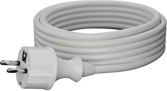 AWTools Power Cord with Diameter 3x1.5mm² in White Color 1m 1pcs