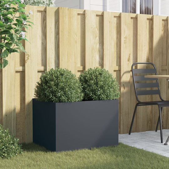 vidaXL Planter Box Plastic Charcoal 62x46x47cm.