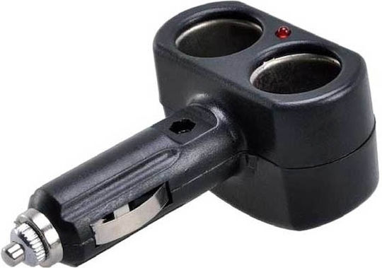 Auto Gs Car Charger with Ports: 2xLighter Black Color