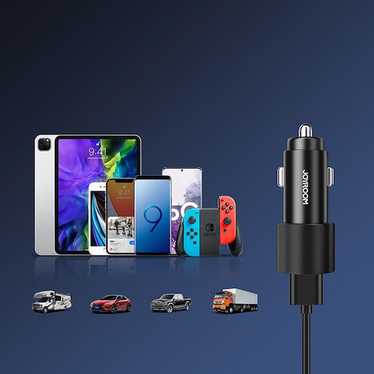 Joyroom JR-CL10 Φορτιστής Αυτοκινήτου 24W 4.8A με Θύρες: 2xUSB Μαύρο Χρώμα