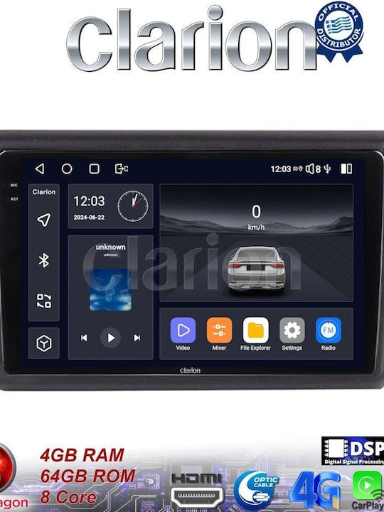Clarion Sistem Audio Auto pentru Skoda Rapid 2014 > (Bluetooth/USB/WiFi/GPS/Apple-Carplay/Android-Auto)
