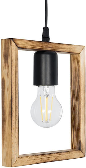 GloboStar Edison Pendant Light Beige with Socket E27 18.5x18.5x66cm