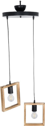 GloboStar Edison Κρεμαστό Φωτιστικό Μπεζ με Ντουί E27 43x43x83εκ.