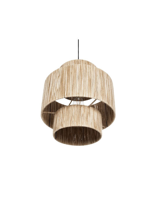 GloboStar Salto Hängelampe Beige Boho mit Fassung E27 39x39x80cm.