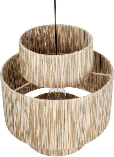 GloboStar Salto Pendant Light Beige Boho with Socket E27 39x39x80cm