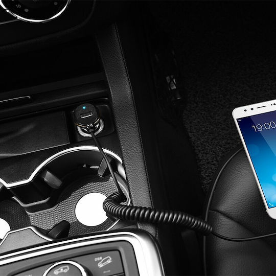 Hoco Auto-Ladegerät 3.4A mit einem Anschluss: 1xUSB mit Kabel Mikro-USB Schwarz Farbe