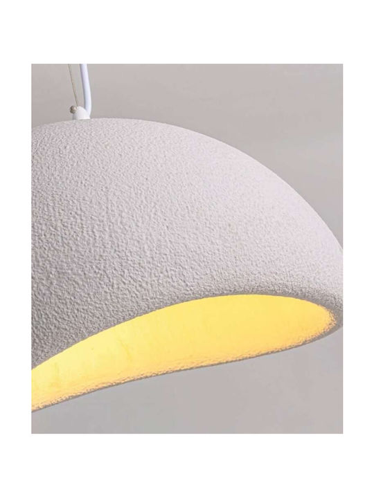 Atman Hängelampe Weiß mit Fassung E27 50x50x26cm.