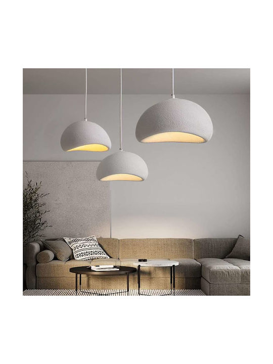 Atman Hängelampe Weiß mit Fassung E27 50x50x26cm.
