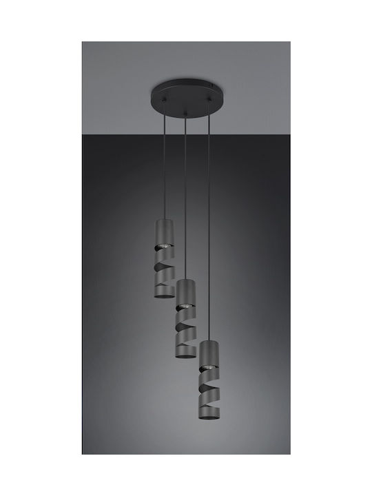 Trio Lighting Pendant Light Black with Socket GU10