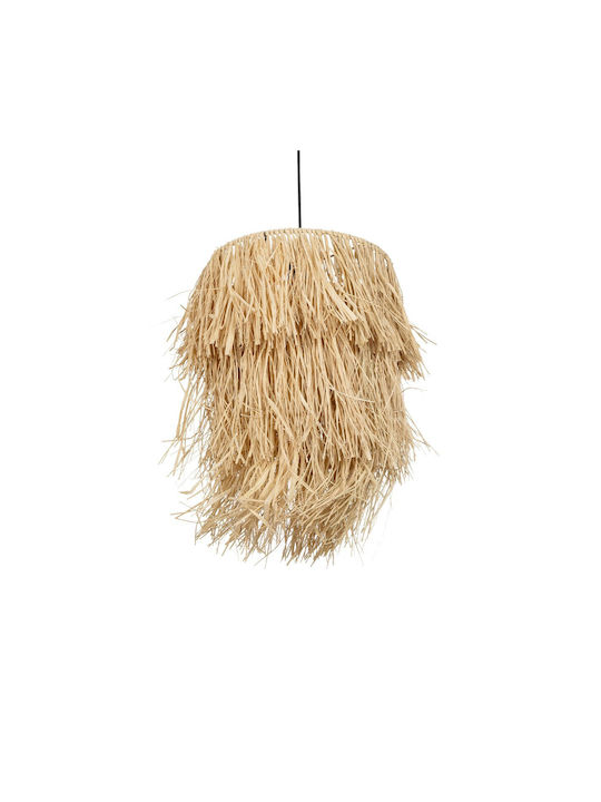 GloboStar Weg Hängelampe Beige Boho mit Fassung E27 30x30x90cm.