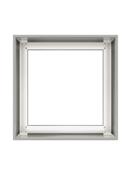 vidaXL Ζαρντινιέρα Μεταλλική Ασημι 40x40x40εκ.