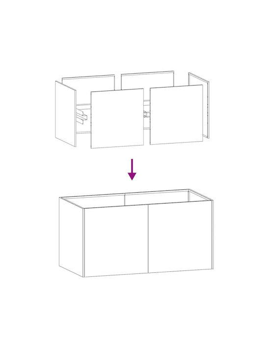 vidaXL Planter Box Metal Silver 80x40x40cm.