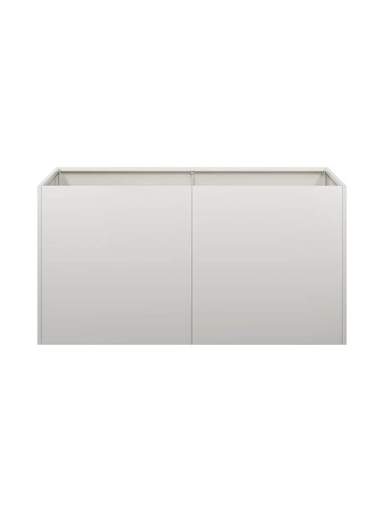vidaXL Planter Box Metal Silver 80x40x40cm.