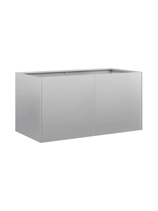 vidaXL Planter Box 80x40cm Silver 860673