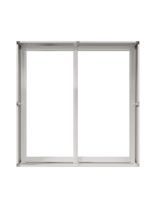 vidaXL Planter Box Metallic Silver 80x80x40cm.