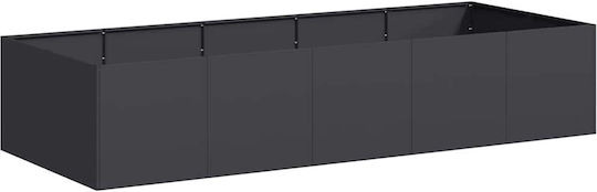 Vidaxl Pflanzkübel Schwarz 200x80x40 cm Stahl Schwarz